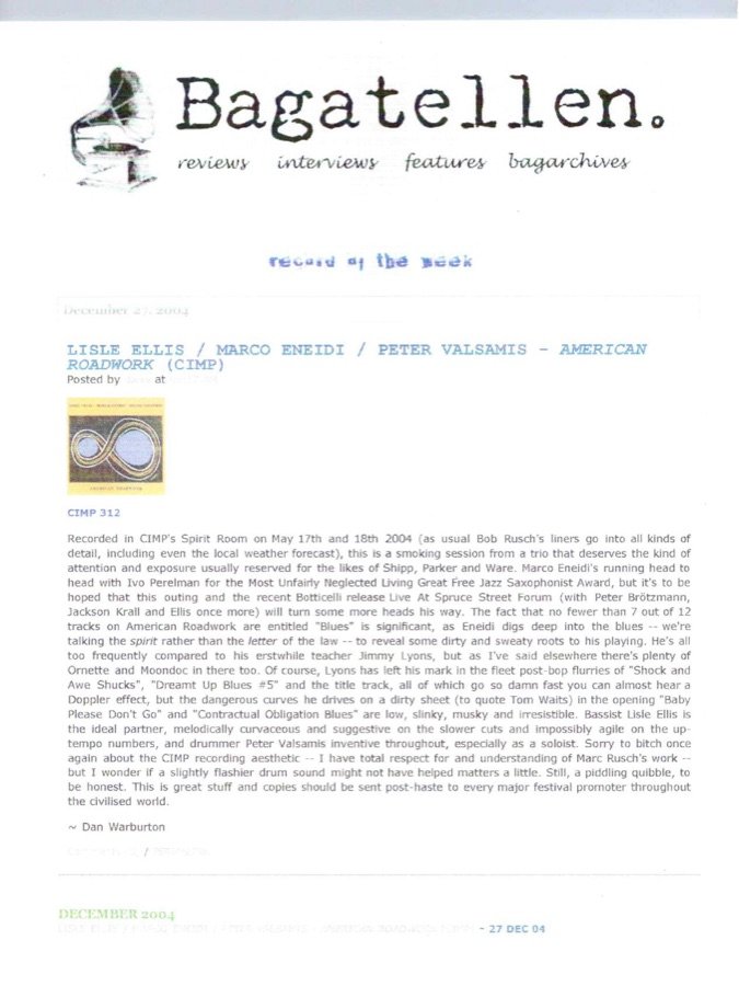 Bagatellen review clipping